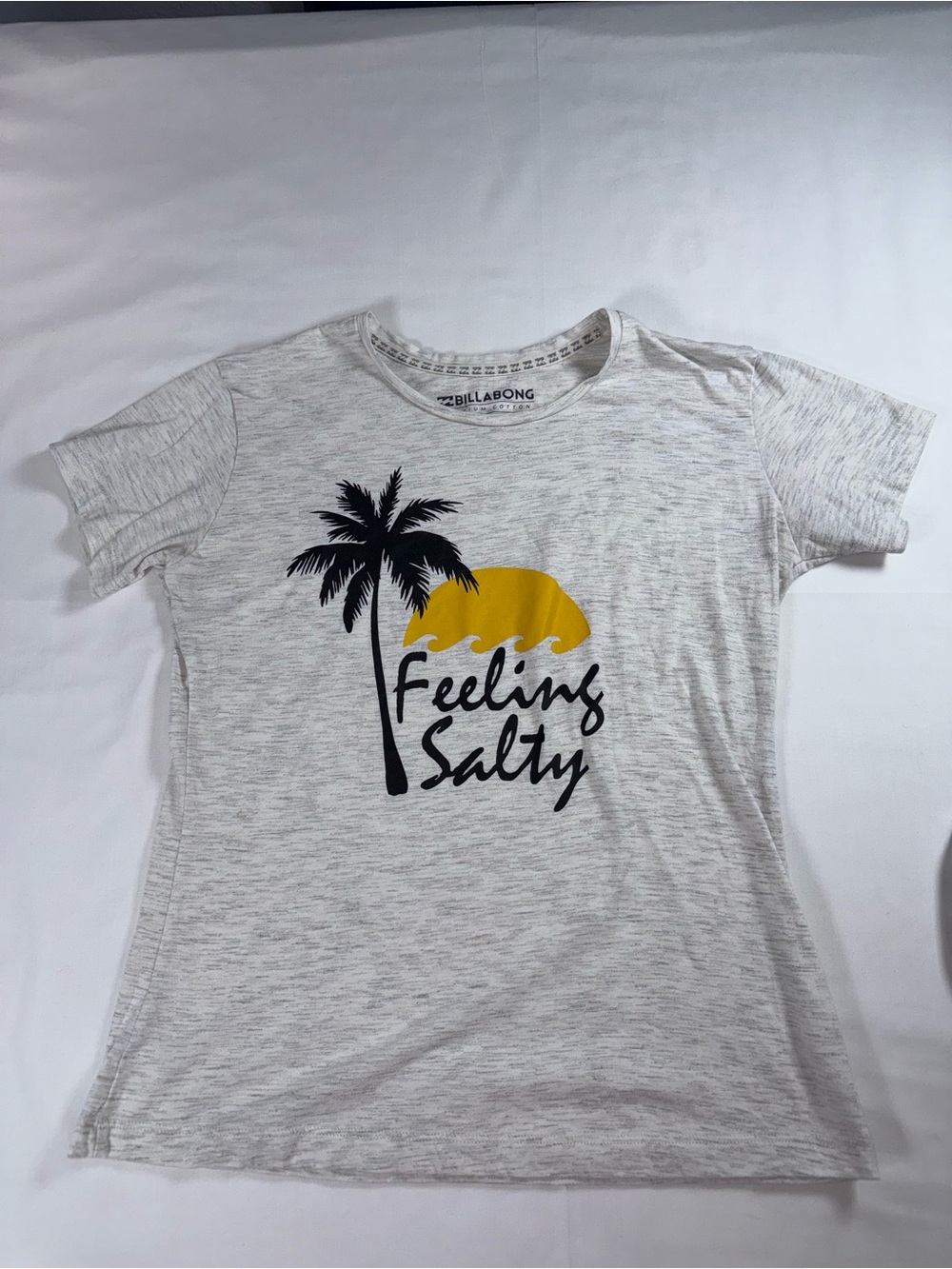 Billabong White Heather Crew Neck Shirt